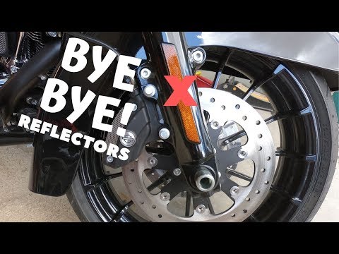 Removing Reflectors from a Harley Davidson Motorcycle.