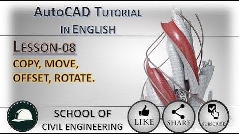 AutoCAD 2023 Tutorial In English | Copy, Move, offset, rotate command in AutoCAD