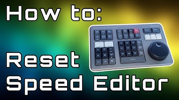 How to reset the Davinci Resolve Speed Editor
