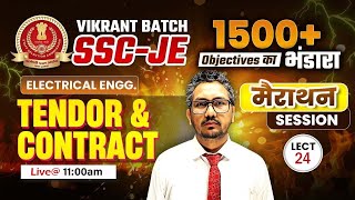 24- Tendor & Contract, SSC-JE Electrical Engg. Marathon by Raman Sir, Vikrant Batch For SSC-JE