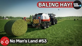 Making Hay Bales, Harvesting Canola & Sorghum - No Mans Land 53 FS22 Timelapse