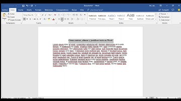 Cómo centrar, justificar y alinear texto en word