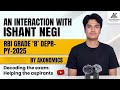 Decoding RBI Grade "B" DEPR EXAM: An interaction with Ishant Negi (PY-2025) | Akonomics |Mentorship 