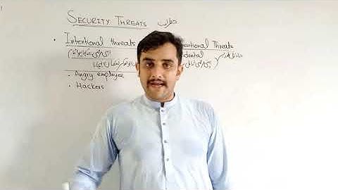 computer science 1st year lec#20 ch#6 topic security threats