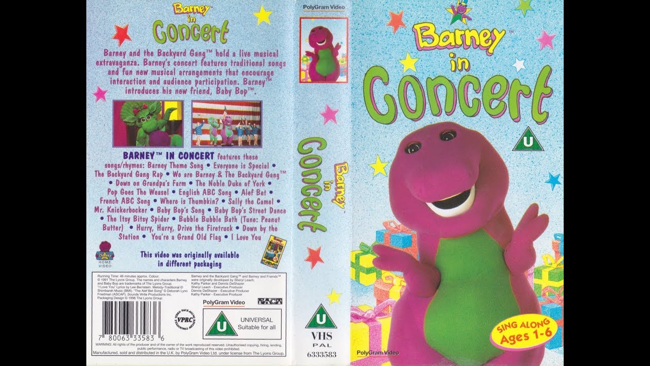 Barney in Concert (1996 UK VHS) - YouTube