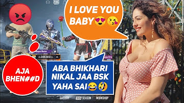 😭Random HOT Girl call me Noob... 1v3 Tdm Challenge,🤬Random Call me Begger,pubg noob prank