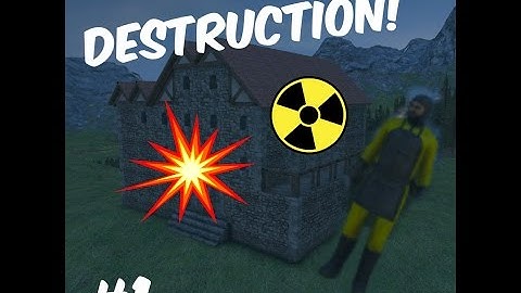 Medieval Engineers, Exploding Buildings! Timelapse! #1