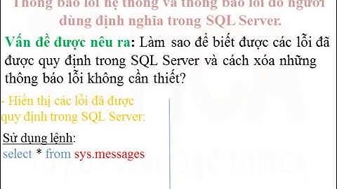 Bài tập kỹ năng - môn IT209 - Hệ quản trị CSDL SQL Server