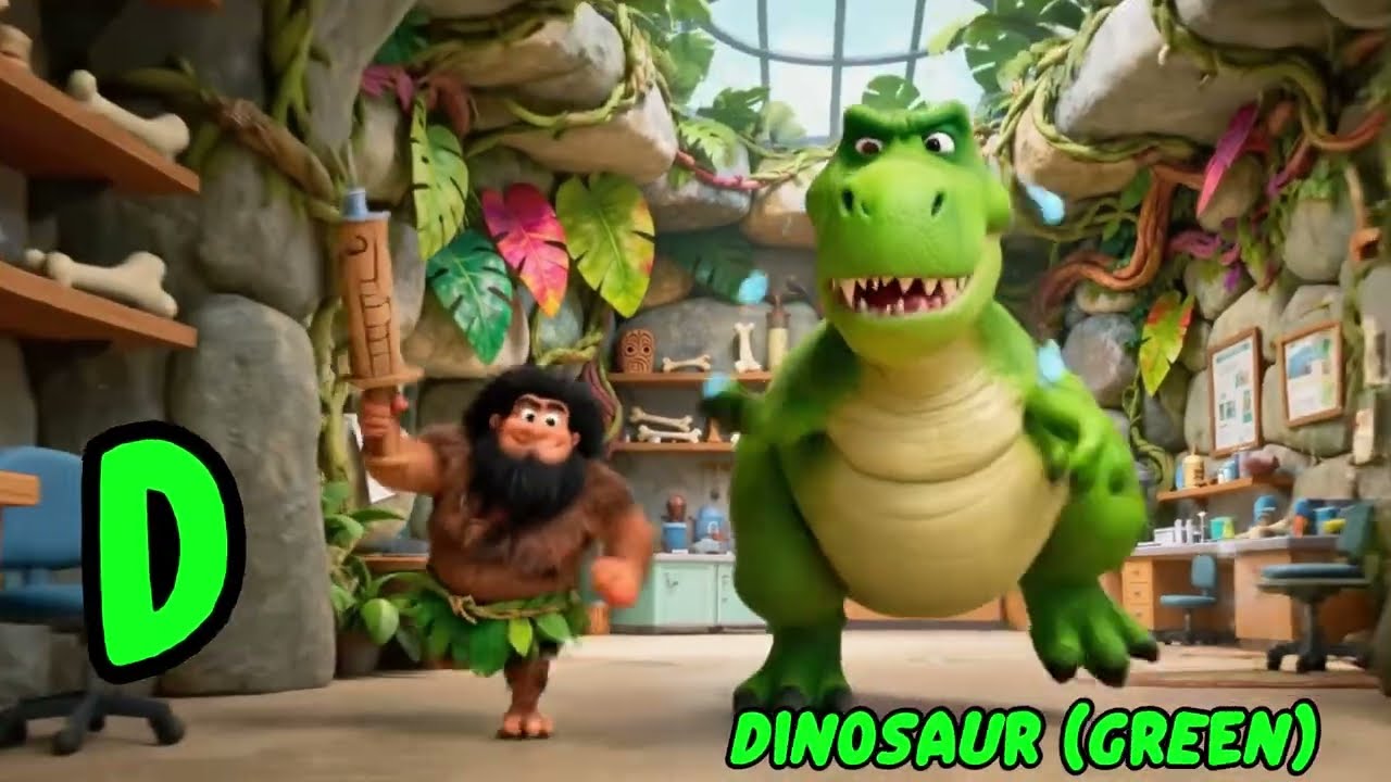 Песенка про доисторических красочных животных из алфавита | Больные животные и пещерный врач | Пе...