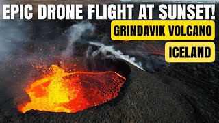 Spectacular Drone Flight On The Edge Of An Erupting Volcano At Sunset! Iceland Volcano Apr15, 2024 by Traveller In The Whole World 13,326 views 4 weeks ago 9 minutes, 2 seconds