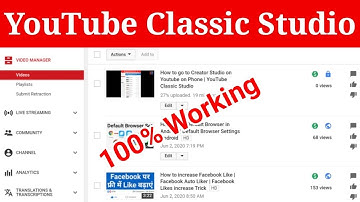 How to go to Creator Studio on Youtube | YouTube Classic Studio