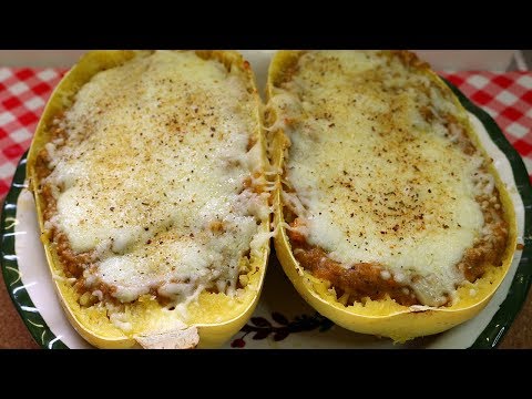 BEST CHEESY BAKED SPAGHETTI SQUASH!