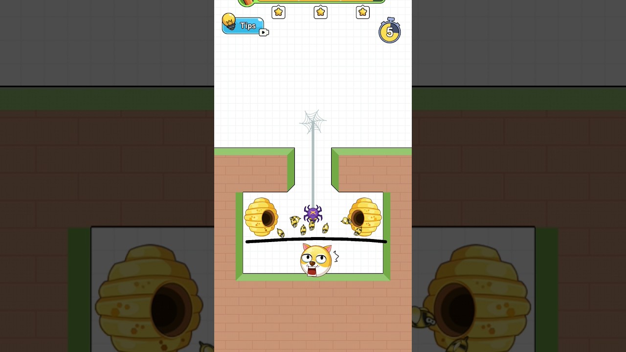 kutte ke bacche ko bachana bhi hai dog save game rescue dog game puppy save game #shorts #funny