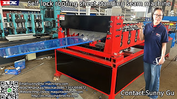 Snap lock standing seam roll forming machine