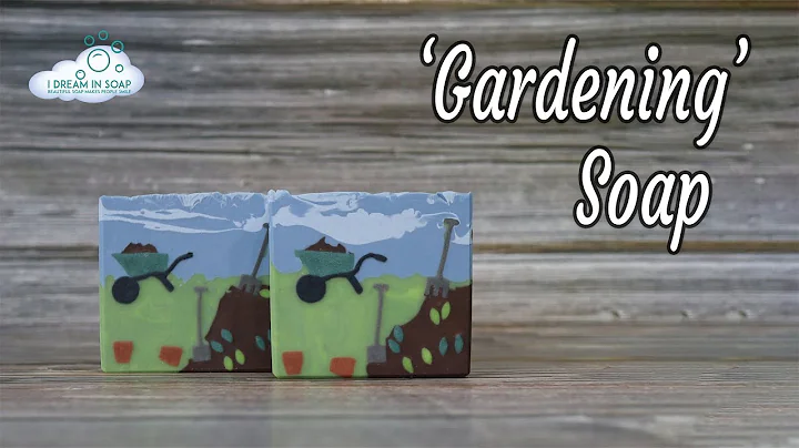 Cold process soap making, soap dough embeds, landscape soap