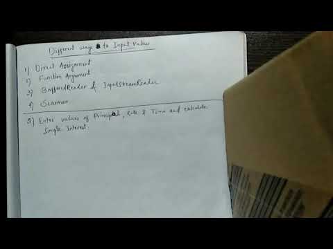Input Methods in Java - part 1