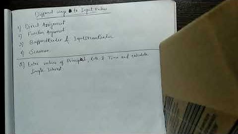 Input Methods in Java - part 1