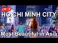 Asia city night walk  ho chi minh city night street walk 2024