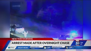 Arrest caught on camera after overnight chase in Indianapolis