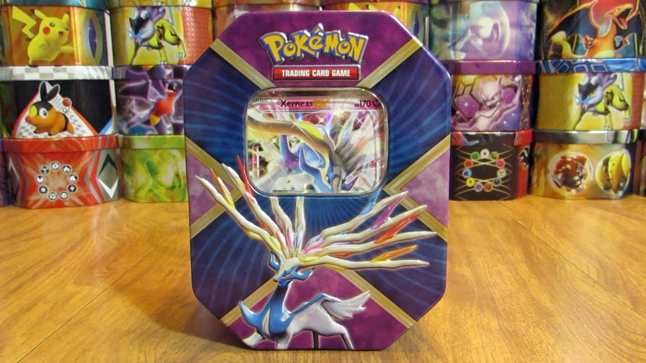 25 Pokemon Tin Opening: Shiny Xerneas EX - YouTube