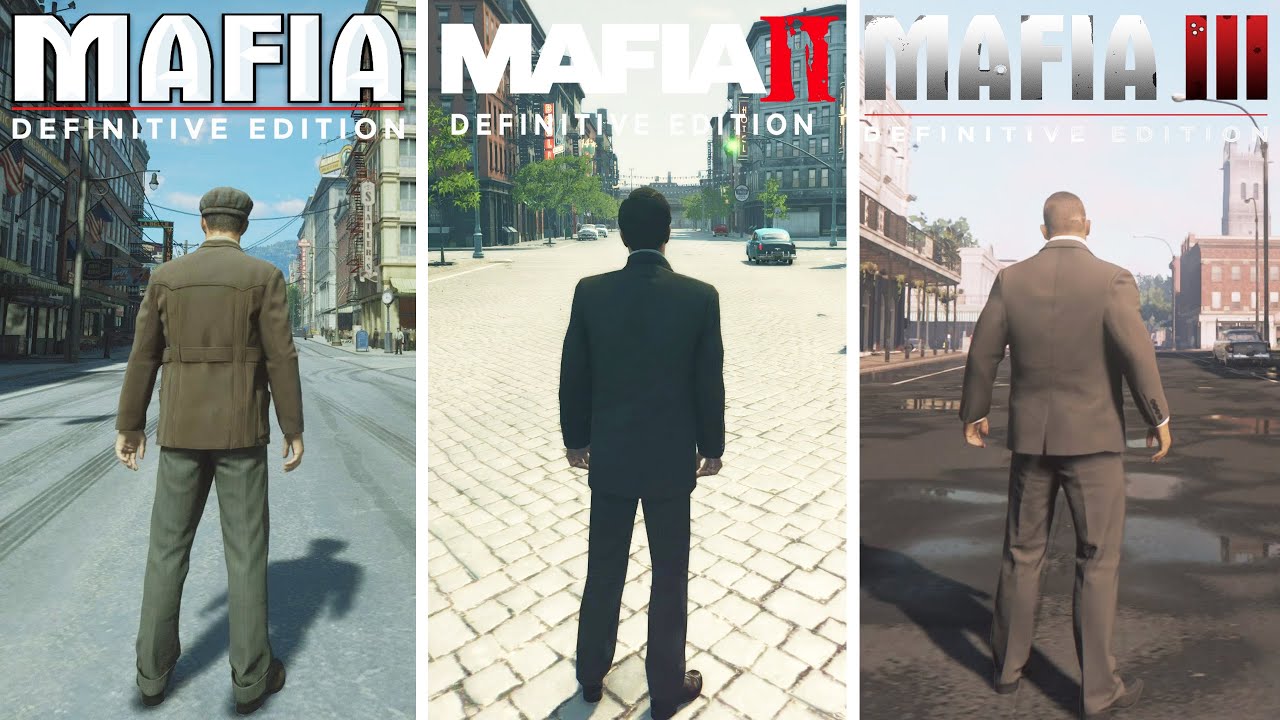 MAFIA Definitive Edition vs MAFIA 2 vs MAFIA 3 - Physics and Details  Comparison 