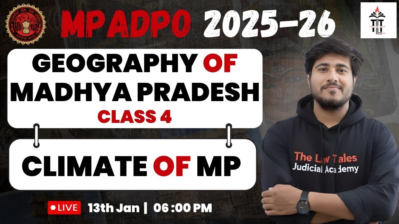 MP ADPO 2025-26 | Climate of Madhya Pradesh | MP Geography Class 4 | By Anurag Sir