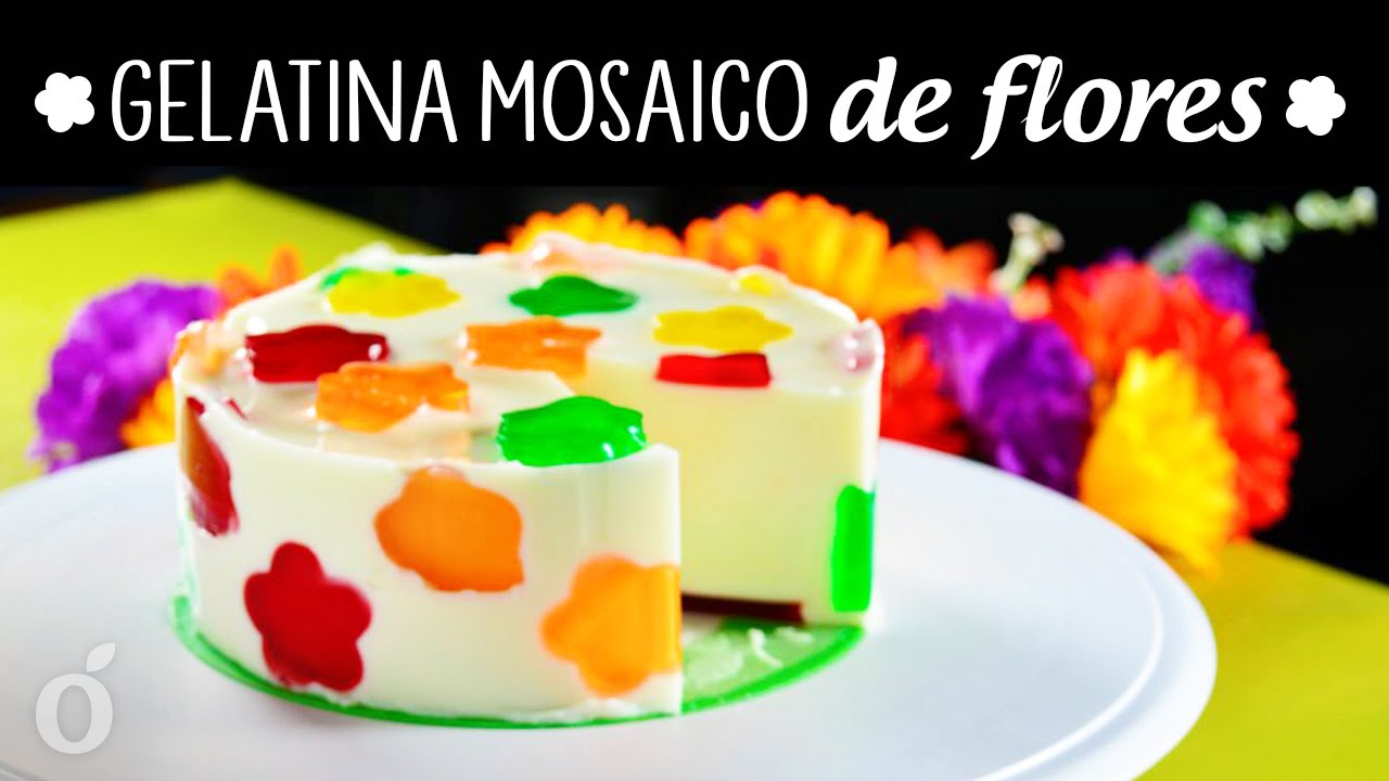 Gelatina Mosaico Cómo hacer gelatina con yoghurt YouTube