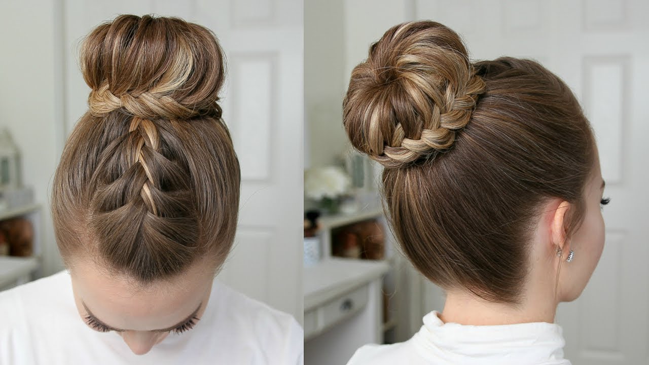 French & Lace Fishtail High Bun | Missy Sue - YouTube