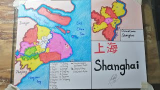 How to draw Shanghai map easy SAAD