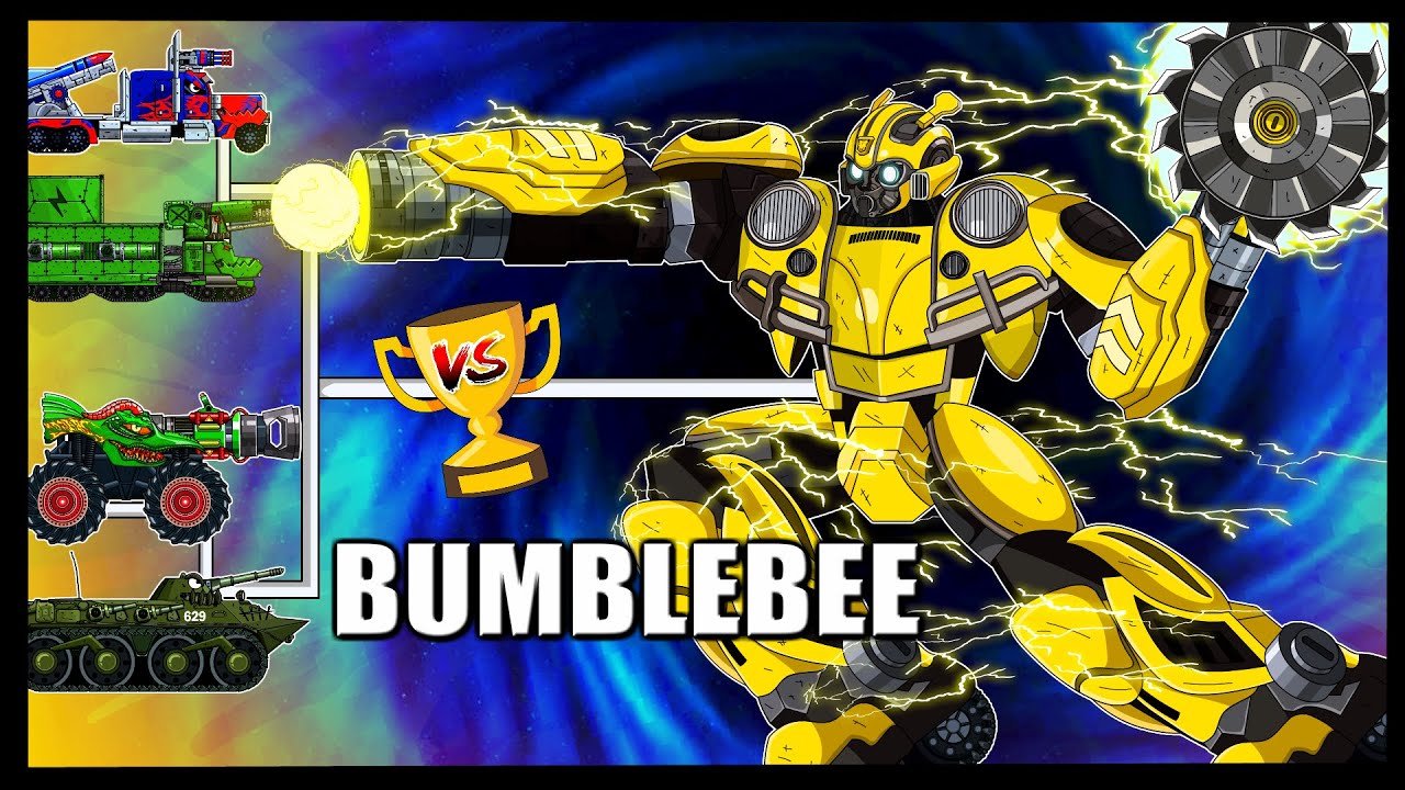 Transformers Tank Robot Bumblebee, Container, Monster Truck Мультики