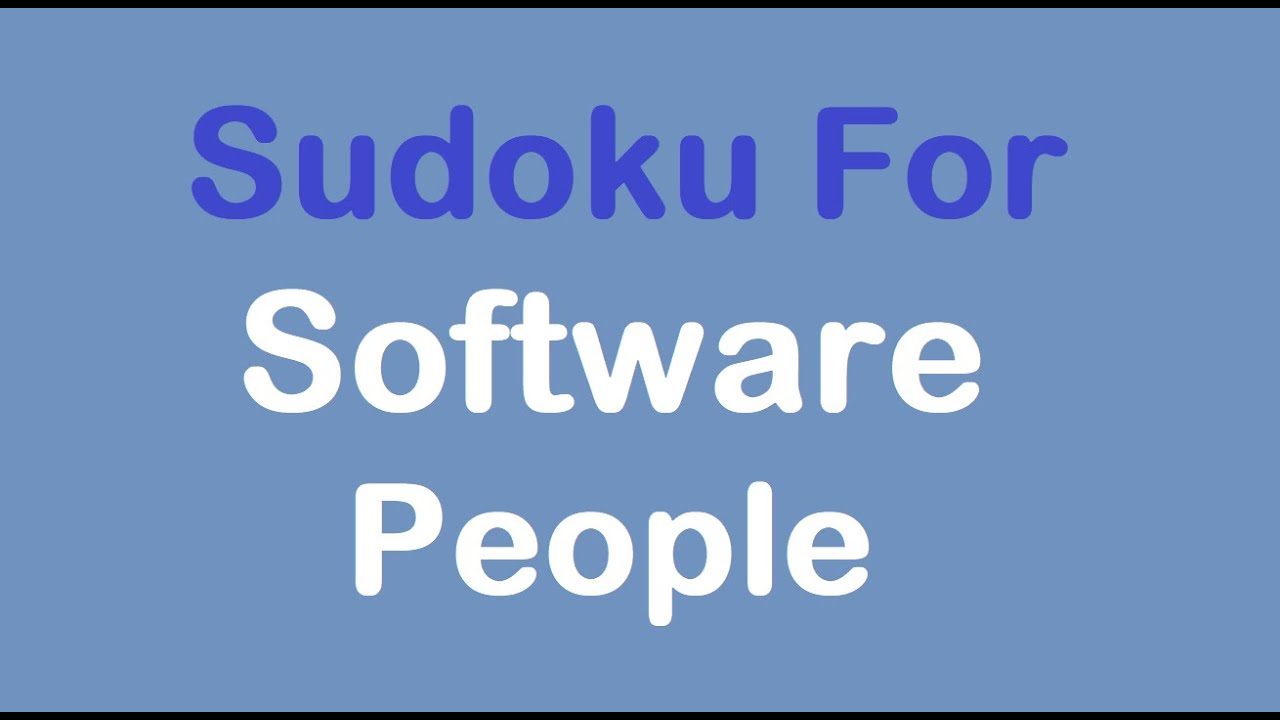 Sudoku, Software