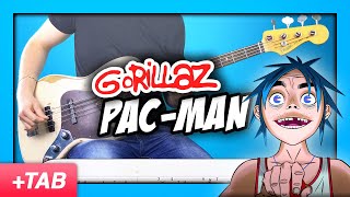 Gorillaz - PAC-MAN | Bass Cover with Play Along Tabs Resimi