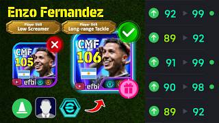 Enzo Fernandez 106 BEST TRAINING with Booster, Max Level, Player Progression eFootball 2026