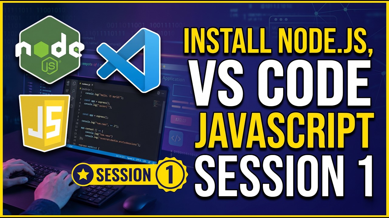 Install Node.Js, VS Code, JavaScript. - YouTube