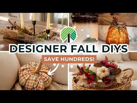 10 Cozy *NEW* Dollar Tree Fall Decor DIYs (LUXURY DUPES!)