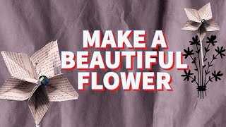 MAKE THIS BOOK PAGE FLOWER, REALLY EASY AND LOOKS GREAT