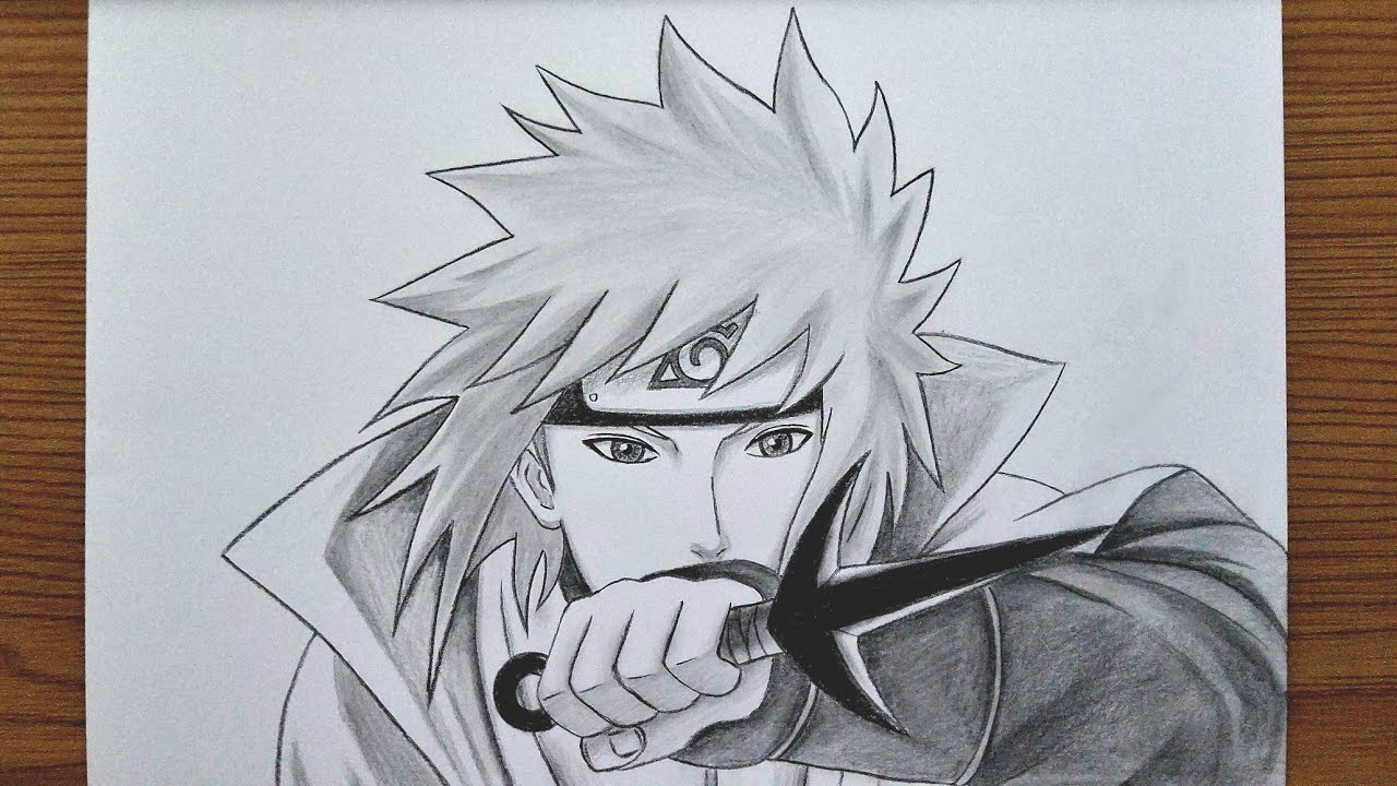 How To Draw Minato Namikaze With Kunai || Easy Anime Pencil Drawing Tutorial
