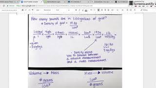 Dimensional analysis with Density