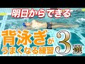 【背泳ぎ】コツを掴むための大事なドリル3つ紹介します