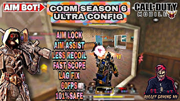 COD MOBILE S6 ULTRA😍 AIM ASSIST  | AIMLOCK🔥 | 60 FPS V81 CONFIG FILE