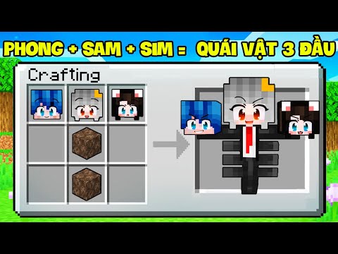 SAMMY + PHONG CẬN + MÈO SIMMY | THỬ THÁCH 24H LÀM QUÁI VẬT TRONG MINECRAFT