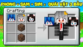 SAMMY + PHONG CẬN + MÈO SIMMY | THỬ THÁCH 24H LÀM QUÁI VẬT TRONG MINECRAFT