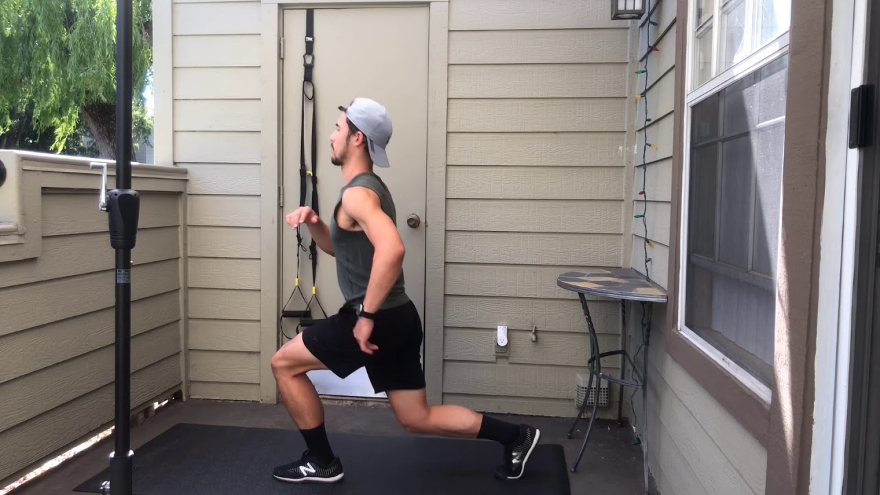 Reverse Lunge to Knee Drive - YouTube