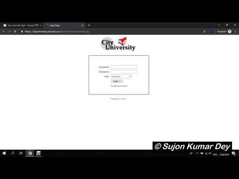 How to login in City University website