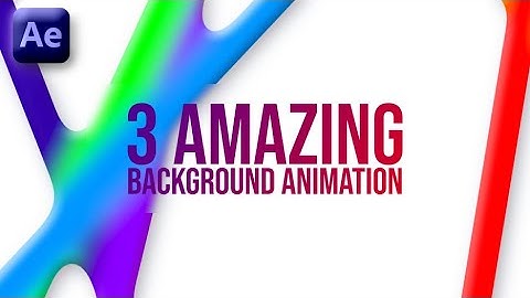 3 Amazing Background Animations In Adobe After Effects - After Effects Tutorial - No Plugins.