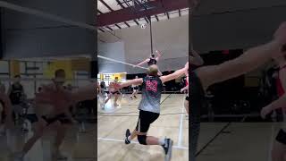 Volleyball Slow Motion - high swing + jumpset