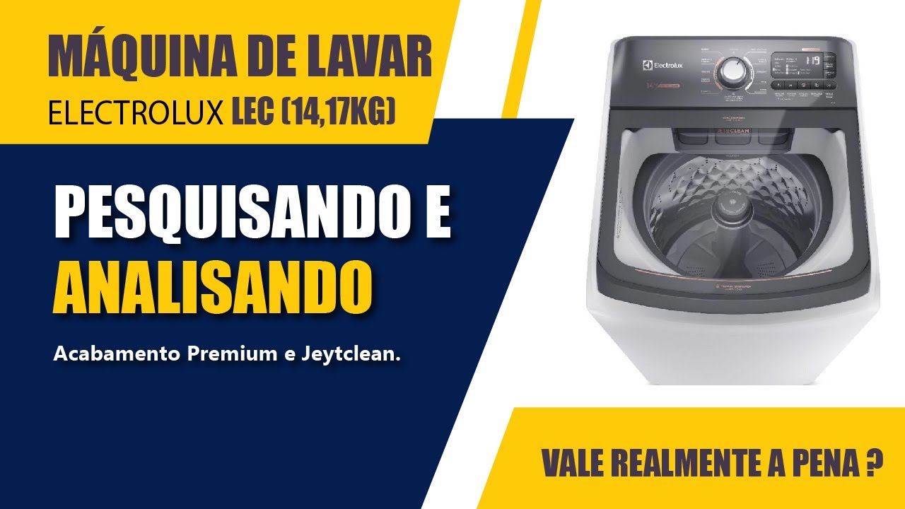 Máquina de Lavar 14kg Electrolux Premium Care com Cesto Inox, Jet&clean e Time  Control (LEC14) 220V