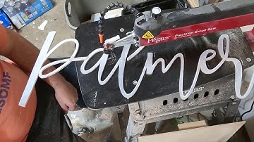 Scroll Saw Time Lapse - Palmer Name Wood Sign
