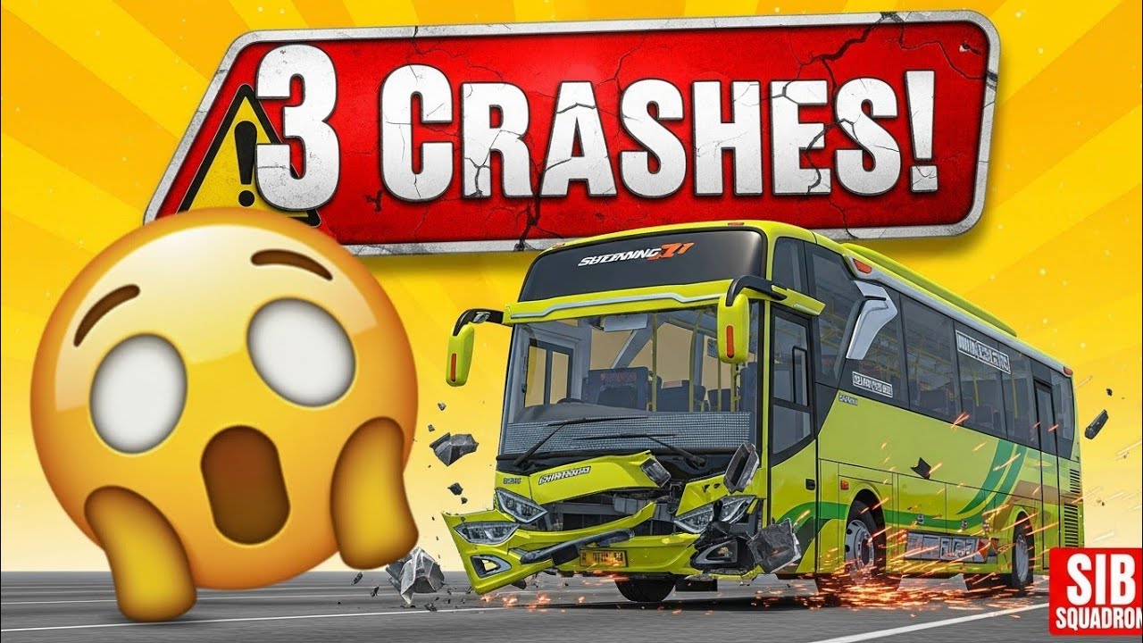 🚍 Bus Simulator Indonesia Career Mode – I Caused 3 Accidents in One Trip! 😱 | Sib Squadron