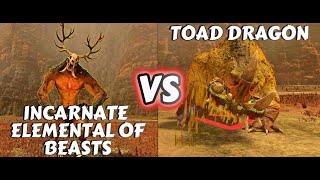 Who Will Win? Incarnate Elemental of Beasts or Toad Dragon in Warhammer Total War 3!